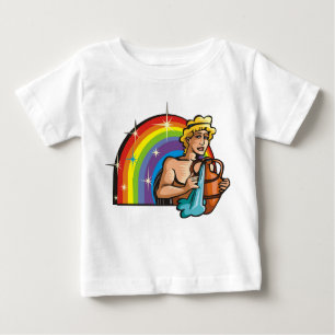 Regenboog van 1980 met Aquarius Man met waterdamp