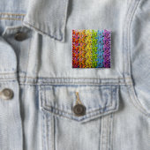 Regenboog van buiken vierkante button 5,1 cm (In situ)