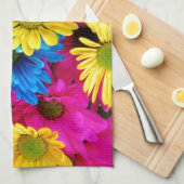 Regenboog van Daisies Theedoek (Quarter Fold)