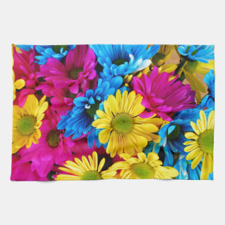 Regenboog van Daisies Theedoek