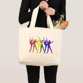 Regenboog van dansers grote tote bag (Voorkant (product))