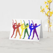 Regenboog van dansers kaart (Gele Bloem)