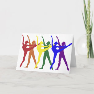 Regenboog van dansers kaart