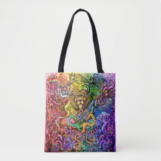 Regenboog van de Canvas tas van dieren (Voorkant)
