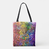 Regenboog van de Canvas tas van dieren (Achterkant)