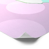 Regenboog van de Cute kawaii, gekleurd eenhoorn po Poster (Hoek)