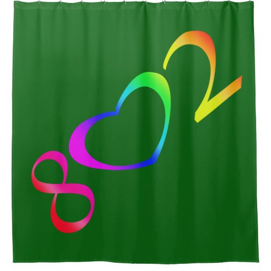 Regenboog van de Gay Pride Douchegordijn (Voorkant)