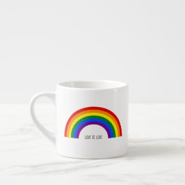 Regenboog van de Gay Pride. Liefde is Liefde. Espresso Kop