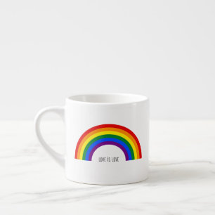Regenboog van de Gay Pride. Liefde is Liefde. Espresso Kop