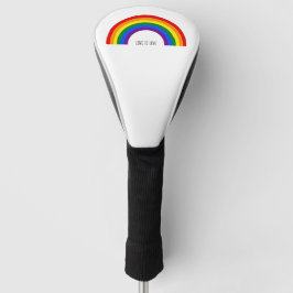 Regenboog van de Gay Pride. Liefde is liefde. Golfheadcover