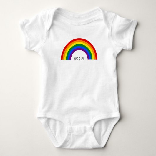 Regenboog van de Gay Pride. Liefde is liefde. Romper (Voorkant)