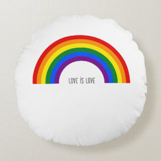 Regenboog van de Gay Pride. Liefde is liefde. Rond Kussen