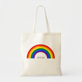 Regenboog van de Gay Pride. Liefde is Liefde. Tote Bag