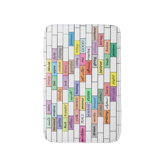 Regenboog van de Inspirerend graffiti Bath Mat (Voorkant Verticaal)