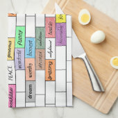 Regenboog van de Inspirerend Graffiti Kitchen Towe Theedoek (Quarter Fold)