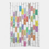 Regenboog van de Inspirerend Graffiti Kitchen Towe Theedoek (Verticaal)