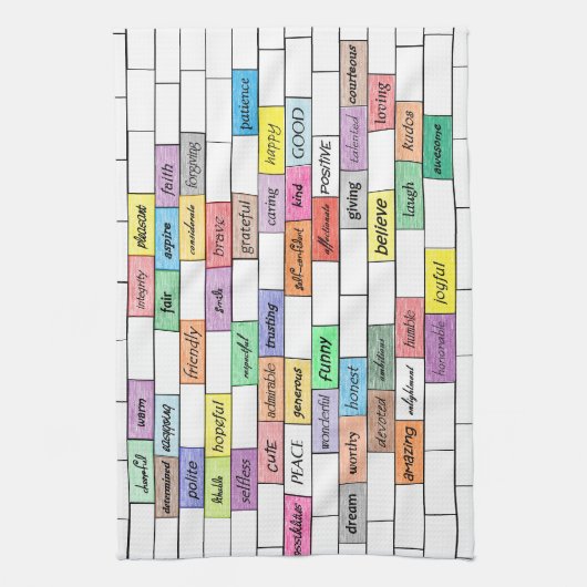 Regenboog van de Inspirerend Graffiti Kitchen Towe Theedoek (Verticaal)