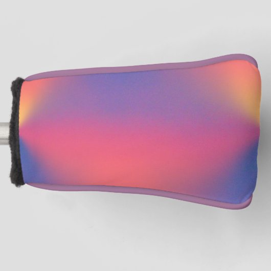 Regenboog van de kleurdiamantvormen golfheadcover (Voorkant)