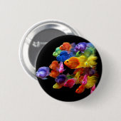 Regenboog van de roodbaars ronde button 5,7 cm (Voorkant /achterkant)