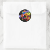 Regenboog van de roodbaars ronde sticker (Tas)