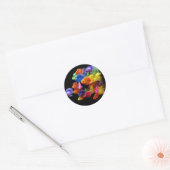 Regenboog van de roodbaars ronde sticker (Envelop)