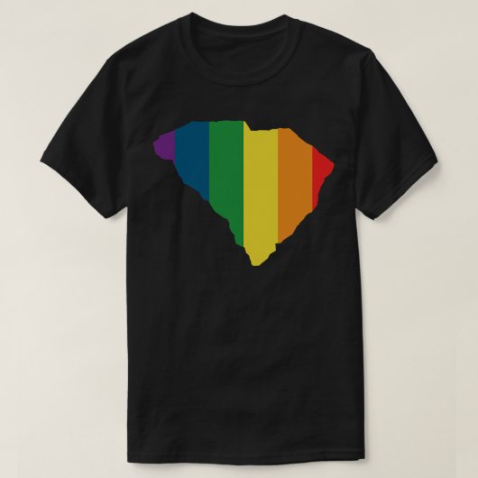 Regenboog van de staat South Carolina T-shirt (Design voorkant)