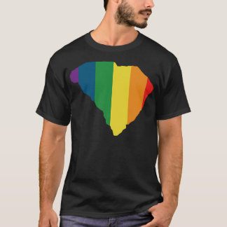 Regenboog van de staat South Carolina T-shirt