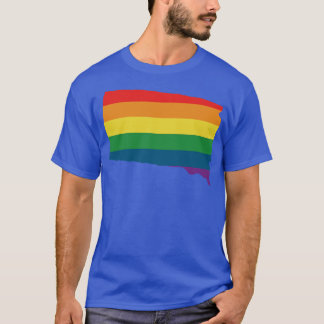Regenboog van de staat South Dakota T-shirt