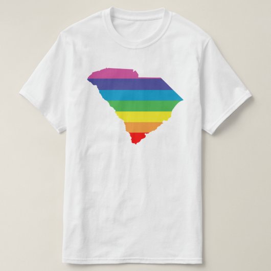 regenboog van de zuidcarolina t-shirt (Design voorkant)