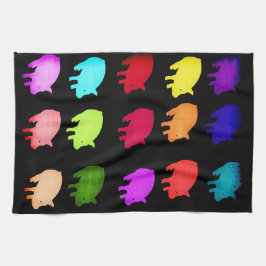 Regenboog van draaistellen theedoek