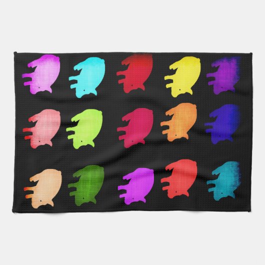 Regenboog van draaistellen theedoek (Horizontaal)