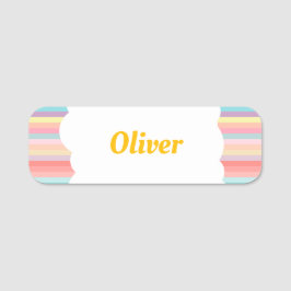 Regenboog van Fun Verjaardagsfeest Thema Gast T-sh Naamplaatje