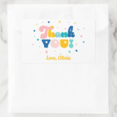 Regenboog van Fun Verjaardagsfeest Thema Sticker (Tas)