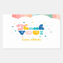 Regenboog van Fun Verjaardagsfeest Thema Sticker