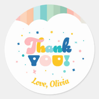 Regenboog van Fun Verjaardagsfeest Thema Sticker