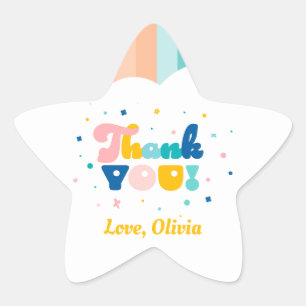 Regenboog van Fun Verjaardagsfeest Thema Sticker