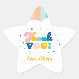 Regenboog van Fun Verjaardagsfeest Thema Sticker