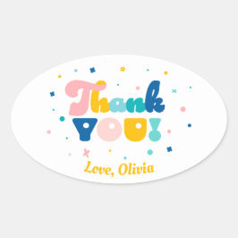 Regenboog van Fun Verjaardagsfeest Thema Sticker