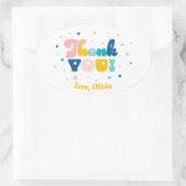 Regenboog van Fun Verjaardagsfeest Thema Sticker (Tas)