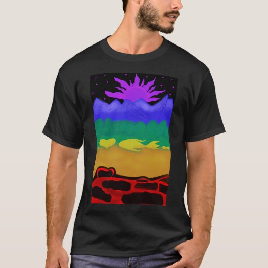 Regenboog van Hemel naar Hel T-shirt (Voorkant)