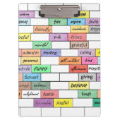 Regenboog van het Inspirerend graffiti-klembord Klembord (Voorkant)