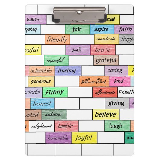 Regenboog van het Inspirerend graffiti-klembord Klembord (Voorkant)