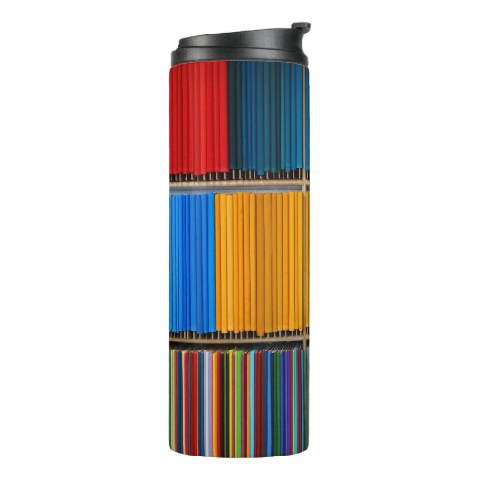 Regenboog van het leven - Thermische Tumbler Thermosbeker (Gedraaid links)