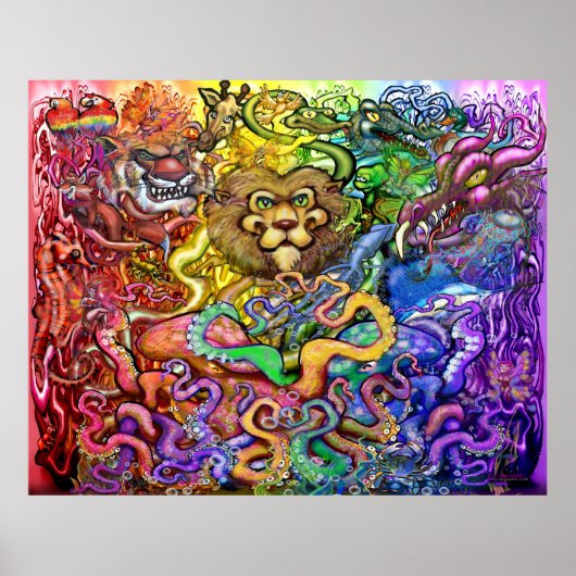 Regenboog van het Poster van dieren (Voorkant)