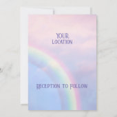 Regenboog van hoop - pastel, bruiloft kaart (Achterkant)