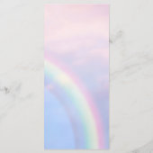 Regenboog van hoop - pastel, bruiloft menu (Achterkant)
