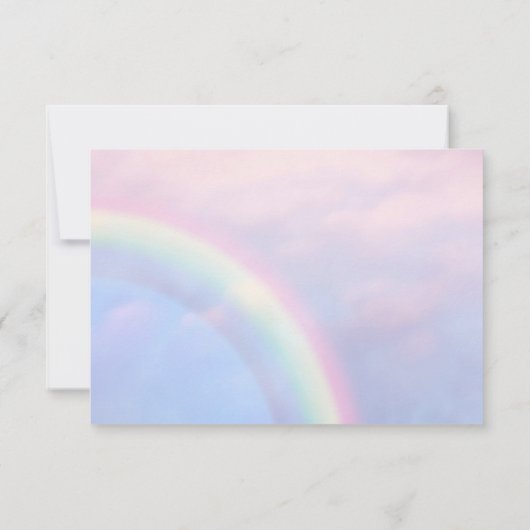 Regenboog van hoop - pastel bruiloft RSVP-kaart RSVP Kaartje (Achterkant)