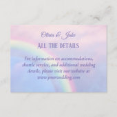 Regenboog van hoop - pastel, trouw informatiekaartje (Voorkant)