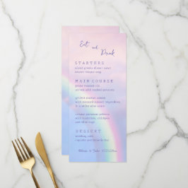 Regenboog van hoop - pastel, trouwen menu