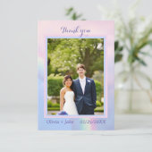 Regenboog van hoop - pastelfoto bedankkaart (Staand voorkant)